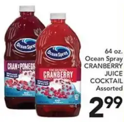 Pete's Fresh Market Ocean Spray cranberry juice cocktail assorted offer