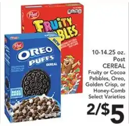 Pete's Fresh Market Post cereal offer