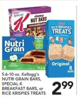 Pete's Fresh Market Kellogg's Nutri Grain Bars, Special K Breakfast Bars, or Rice Krispies Treats offer