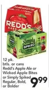 Pete's Fresh Market Redd's Apple Ale or Wicked Apple Bites or Simply Spiked offer
