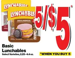 Super Saver Basic Lunchables offer