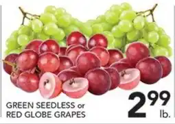 Pete's Fresh Market Green Seedless or Red Globe Grapes offer