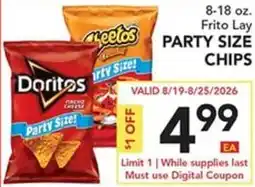 Pete's Fresh Market Frito Lay Party Size Chips offer