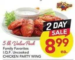 Pete's Fresh Market Family Favorites Uncooked Chicken Party Wing offer