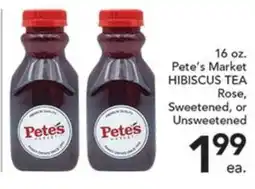Pete's Fresh Market Pete's Market hibiscus tea offer