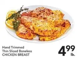 Pete's Fresh Market Hand Trimmed Thin Sliced Boneless Chicken Breast offer