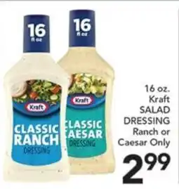 Pete's Fresh Market Kraft classic ranch dressing or caesar dressing offer