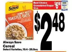 Super Saver Always Save Cereal offer