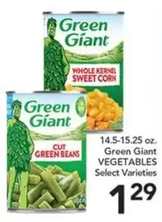 Pete's Fresh Market Green Giant vegetables offer