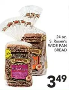 Pete's Fresh Market S. Rosen's wide pan bread offer