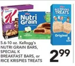 Pete's Fresh Market Kellogg's Nutri Grain Bars, Special K Breakfast Bars, or Rice Krispies Treats offer