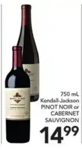 Pete's Fresh Market Kendall-Jackson Pinot Noir or Cabernet Sauvignon offer