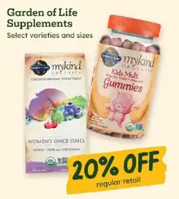 Sprouts Farmers Market Garden of Life mykind Organics Kids Multi Gummies offer