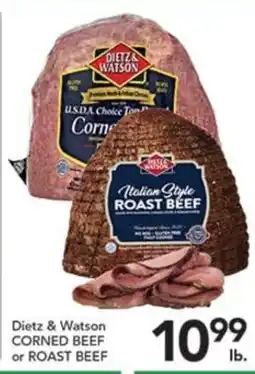 Pete's Fresh Market Dietz & Watson corned beef or roast beef offer