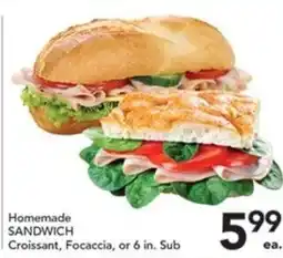 Pete's Fresh Market Homemade Sandwich offer