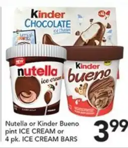 Pete's Fresh Market Nutella or Kinder Bueno ice cream offer