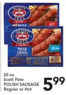 Pete's Fresh Market Scott Pete Polish Sausage offer