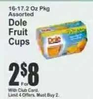 Key Food Dole Fruit Cups offer