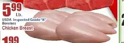 Key Food Usda inspected grade "a" boneless chicken breast offer