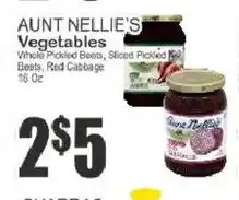 Food Universe Aunt nellie's vegetables offer