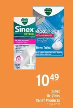 Brookshire's Sinex Or Vicks Relief Products offer