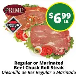 Rancho Markets Prime Herford Beef Regular or Marinated Beef Chuck Roll Steak offer