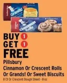 Brookshire's Pillsbury Cinnamon Or Crescent Rolls Or Grands! Or Sweet Biscuits offer