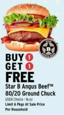 Brookshire's Star B Angus Beef™ 80/20 Ground Chuck offer