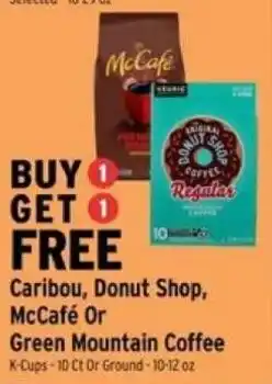 Brookshire's Caribou, Donut Shop, McCafé Or Green Mountain Coffee offer
