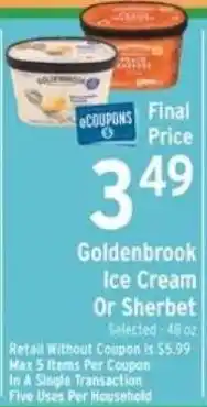 Brookshire's Goldenbrook Ice Cream Or Sherbet offer
