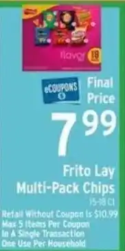 Brookshire's Frito Lay Multi-Pack Chips offer