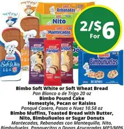 Rancho Markets Bimbo Soft White or Soft Wheat Bread offer