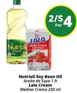 Rancho Markets Nutrioli Soy Bean Oil, Lala Cream offer