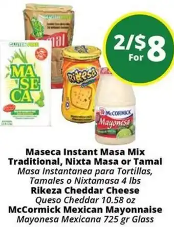 Rancho Markets Maseca Instant Masa Mix Traditional, Nixta Masa or Tamal offer