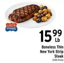 Brookshire's Usda Prime Boneless Thin New York Strip Steak offer