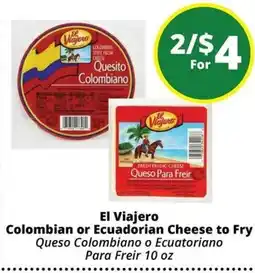 Rancho Markets El Viajero Colombian or Ecuadorian Cheese to Fry offer