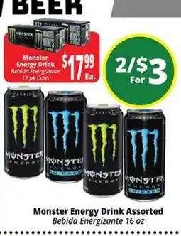 Rancho Markets Monster Energy Drink Assorted offer