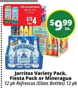 Rancho Markets Jarritos Variety Pack, Fiesta Pack or Mineragua offer