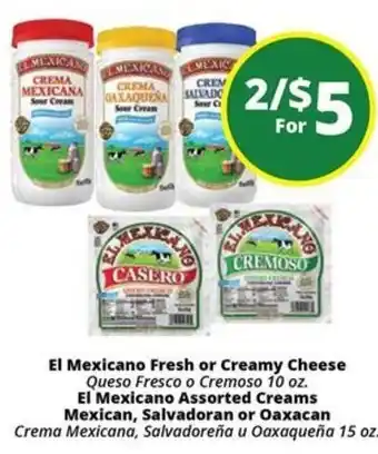 Rancho Markets El Mexicano Fresh or Creamy Cheese offer