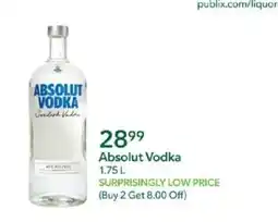 Publix Absolut Vodka offer