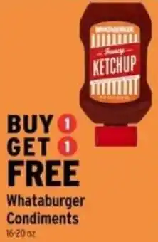 Brookshire's Whataburger Condiments offer
