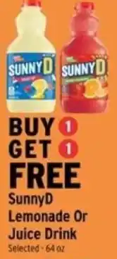 Brookshire's SunnyD Lemonade Or Juice Drink offer