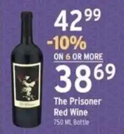 Brookshire's The Prisoner Red Wine offer