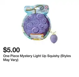 Five Below One Piece Mystery Light Up Squishy (Styles May Vary) offer