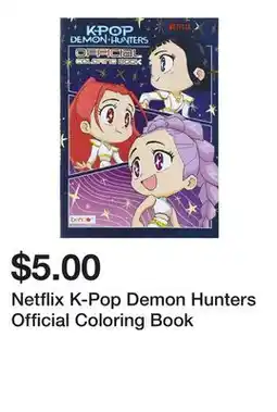 Five Below Netflix K-Pop Demon Hunters Official Coloring Book offer