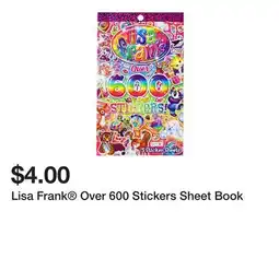 Five Below Lisa Frank Over 600 Stickers Sheet Book offer
