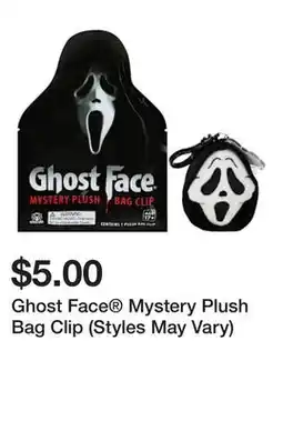 Five Below Ghost Face Mystery Plush Bag Clip (Styles May Vary) offer