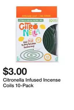 Five Below Citronella Infused Incense Coils 10-Pack offer