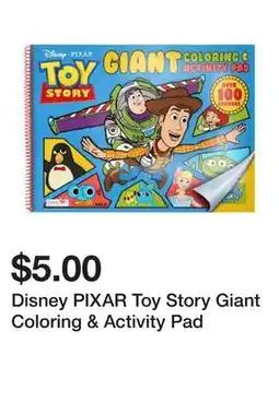 Five Below Disney PIXAR Toy Story Giant Coloring & Activity Pad offer