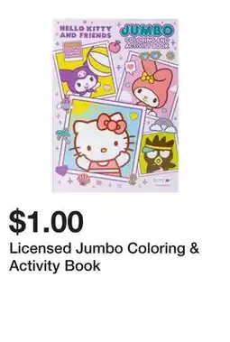 Five Below Licensed Jumbo Coloring & Activity Book offer